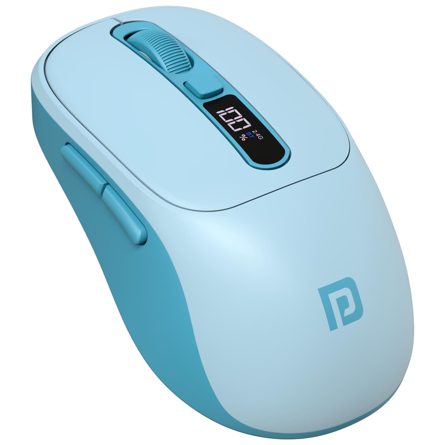 Portronics Toad 9 Wireless Bluetooth Mouse with Dual Wireless (BT + 2.4 GHz), Smart LED Display, Rechargeable Battery, Forward & Back Button, Multi-Device Pair, Upto 4800 Dpi Sensitivity(Blue) - Buy on Amazon