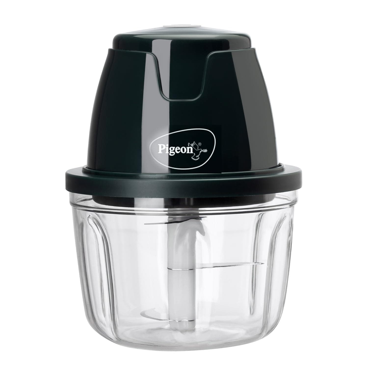 Pigeon Zoom Electric Chopper 350 ml, Portable with 3 Stainless Steel Blades for Effortlessly Chopping Vegetables and Fruits - Green, 30 Watts - Buy on Amazon