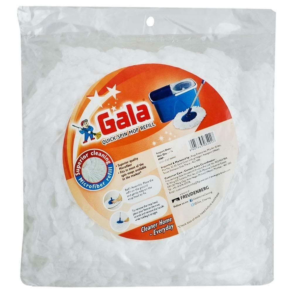 Gala Spin Mop Microfiber Refill, Spin Mop Refill/Floor Mop Refill, Mop Head Refill only,Mop Refills only (White) - Buy on Amazon